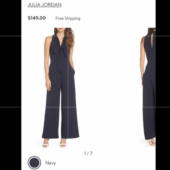 julia jordan Pants & Jumpsuits Nwt Julia Jordan Navy Blue Halter